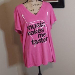 Music Makes Me Faster Active Tee